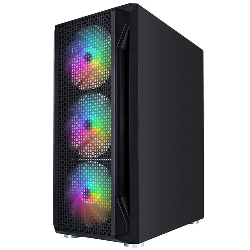 Корпус 1stPlayer X5-BK-4F1 Black без БП