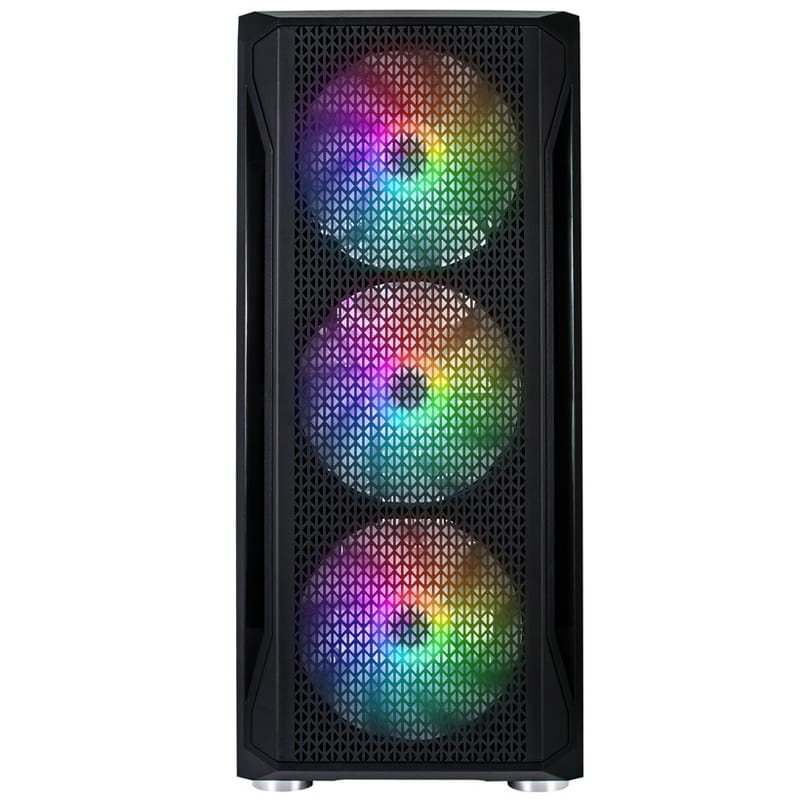 Корпус 1stPlayer X5-BK-4F1 Black без БП