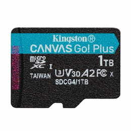 Карта пам`яті MicroSDXC 1TB UHS-I/U3 Class 10 Kingston Canvas Go! Plus R200/W160MB/s (SDCG4/1TBSP)