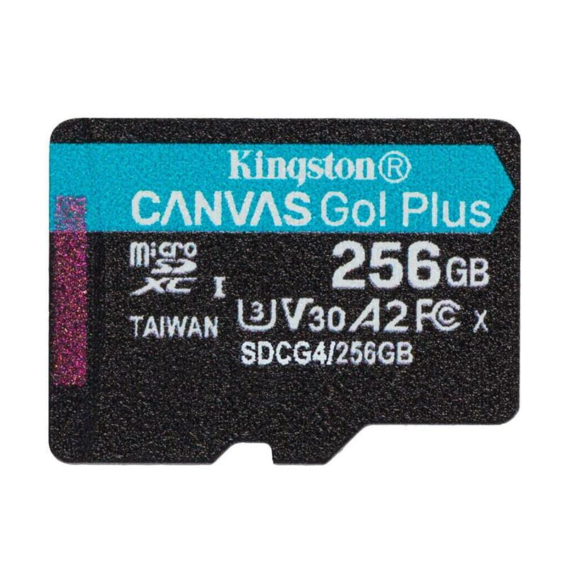 Карта пам`яті MicroSDXC  256GB UHS-I/U3 Class 10 Kingston Canvas Go! Plus R200/W160MB/s (SDCG4/256GBSP)