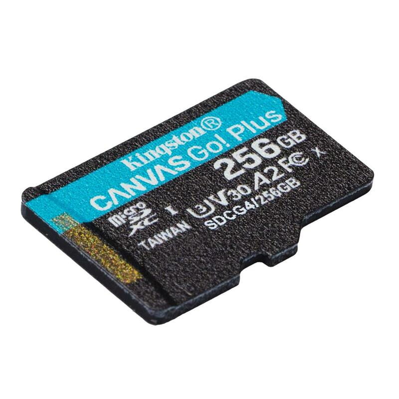 Карта пам`яті MicroSDXC  256GB UHS-I/U3 Class 10 Kingston Canvas Go! Plus R200/W160MB/s (SDCG4/256GBSP)