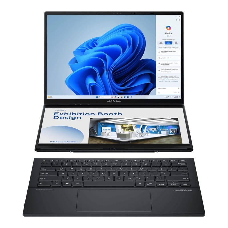 Ноутбук Asus Zenbook Duo UX8406CA-QL214X (90NB14X1-M00BR0) Inkwell Gray