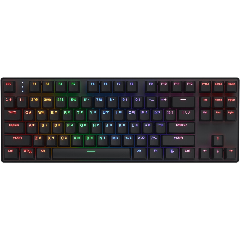 Клавиатура Hator Icefall Mecha TKL Wireless Rainbow Black (HTK287UA)