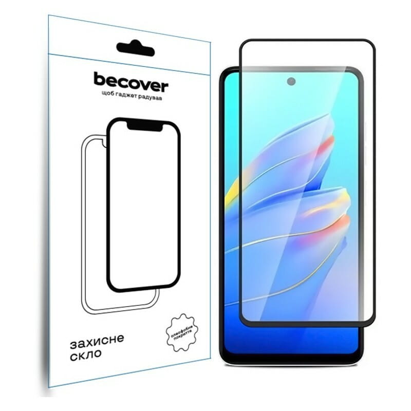 Защитное стекло BeCover для Tecno Camon 30 (CL6) Black (712499)