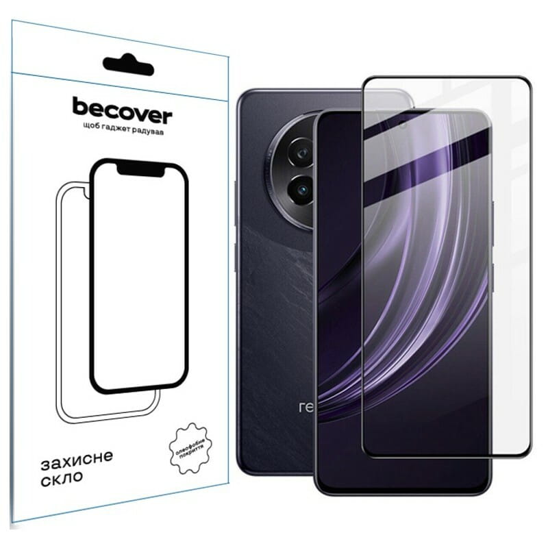 Защитное стекло BeCover для Realme 13+ 5G Black (712502)
