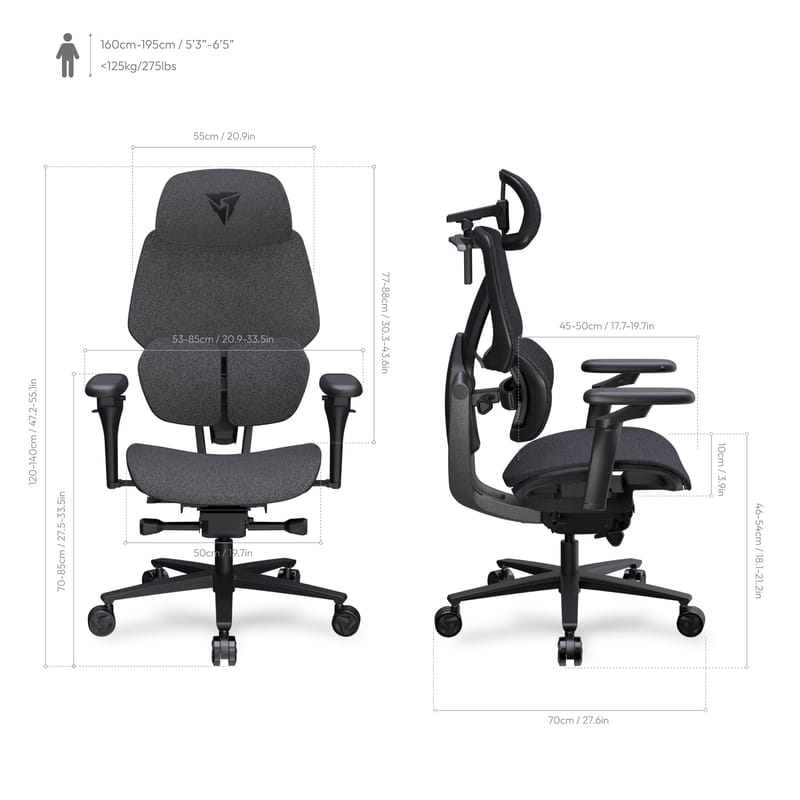 Крісло для геймерів TX3 Flex Pro Loft Dark Grey (TEGC-307510Z.Z3)