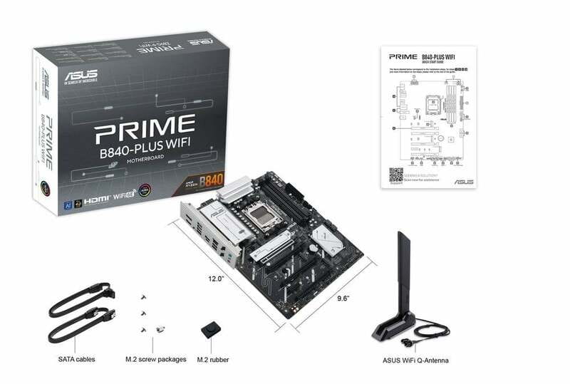 Материнська плата Asus Prime B840-Plus WiFi Socket AM5