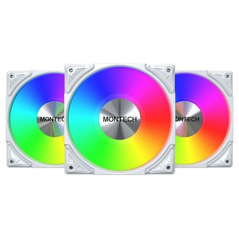 Вентилятор Montech Metal Pro 12 (W31) PWM ARGB White