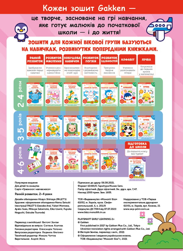 Умные игры. Раннее развитие. 2-4 года + наклейки и многоразовые страницы для рисования / Gakken