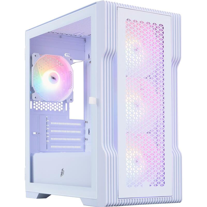 Корпус 1stPlayer T3-WH-4F1-W White без БП