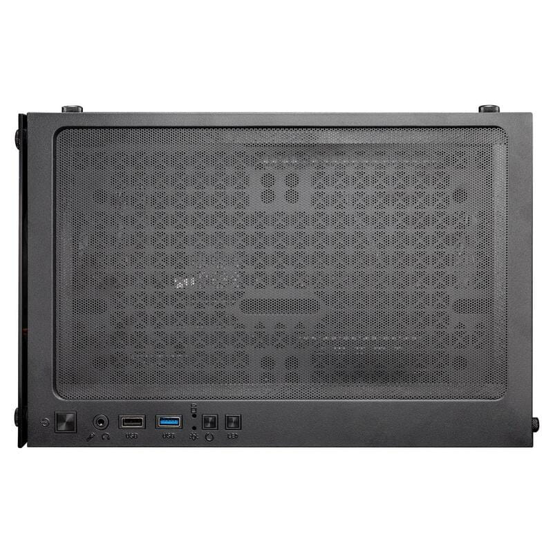 Корпус 1stPlayer X2-M-BK-4F7 Black без БП
