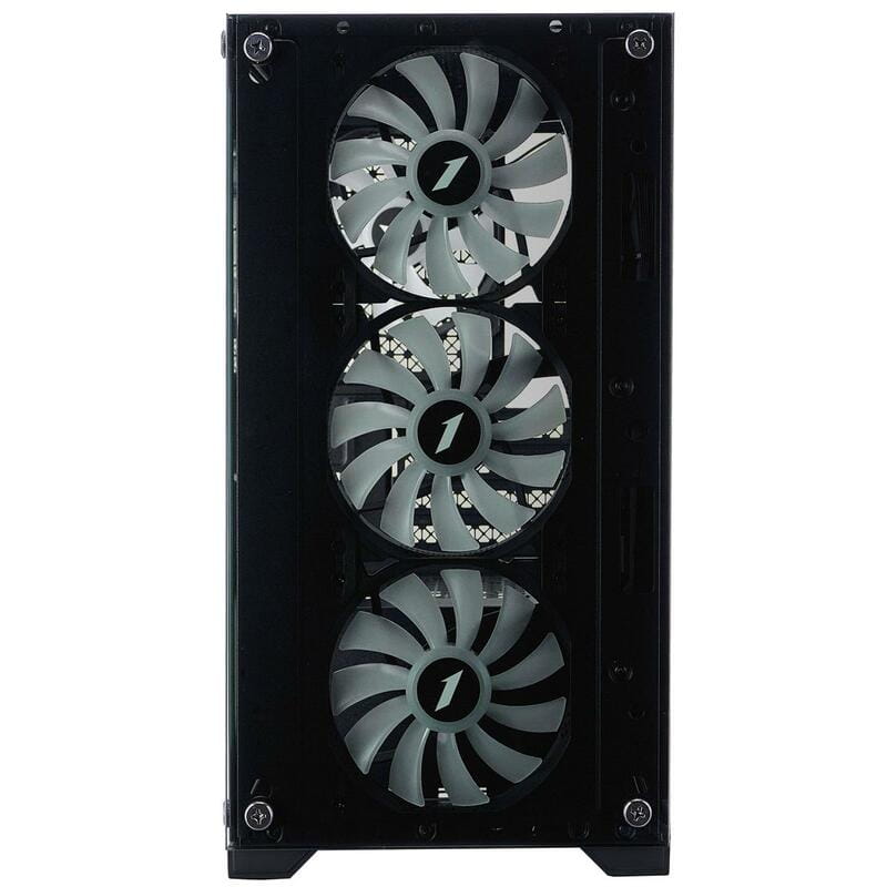 Корпус 1stPlayer X2-M-BK-4F7 Black без БП
