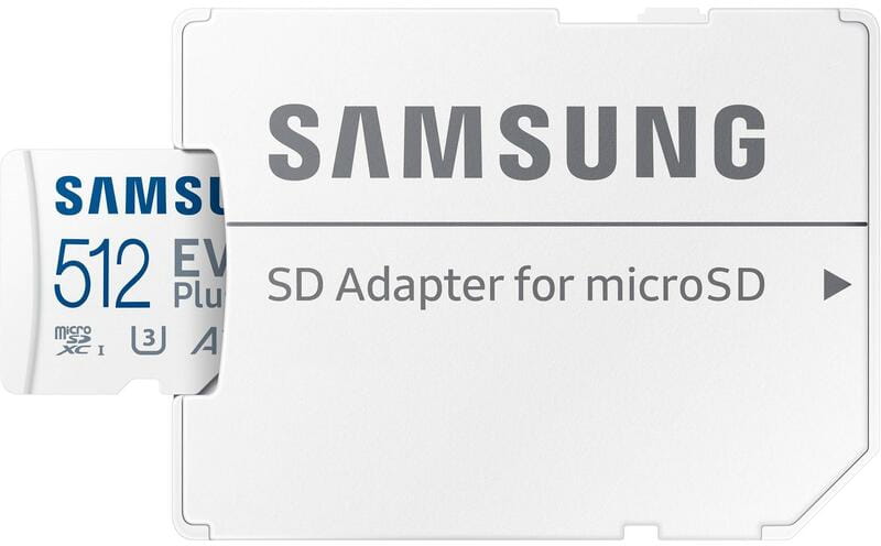 Карта пам`яті MicroSDXC  512GB UHS-I/U3 Class 10 Samsung Evo Plus R160MB/s + SD-адаптер (MB-MC512SA/EU)
