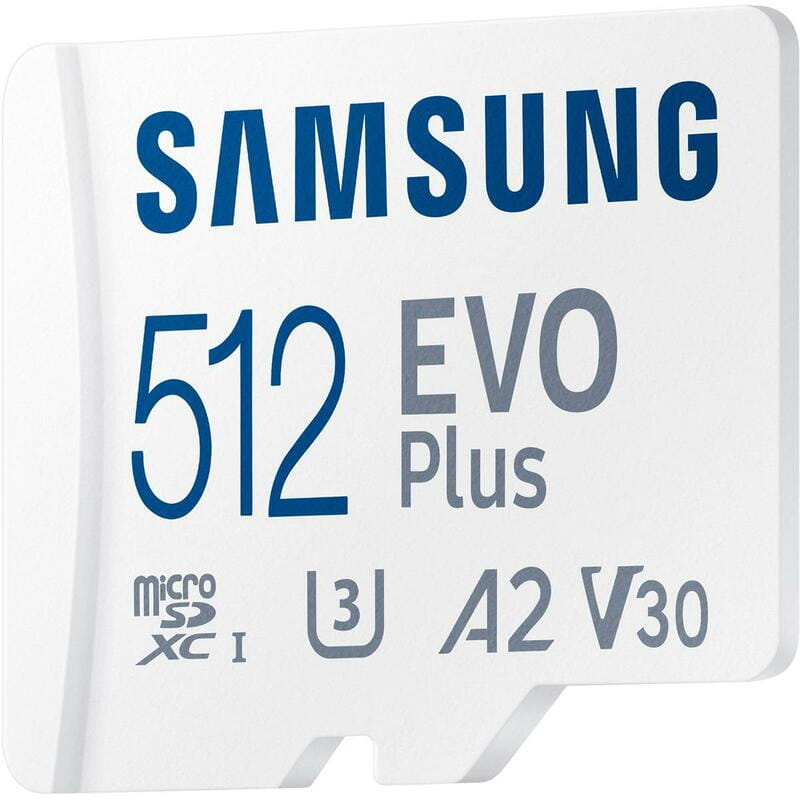 Карта пам`яті MicroSDXC  512GB UHS-I/U3 Class 10 Samsung Evo Plus R160MB/s + SD-адаптер (MB-MC512SA/EU)
