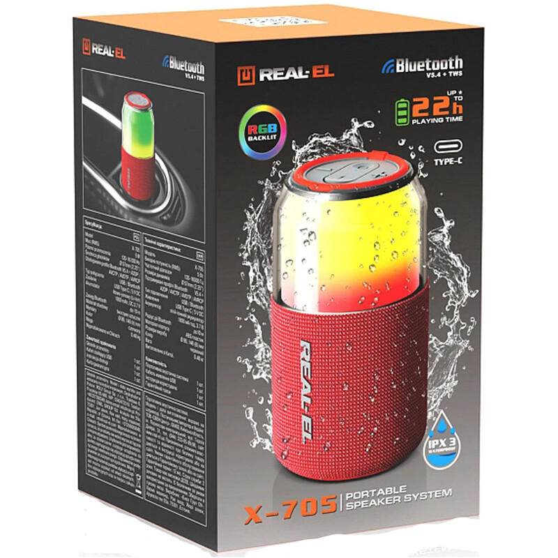 Акустична система REAL-EL X-705 Red