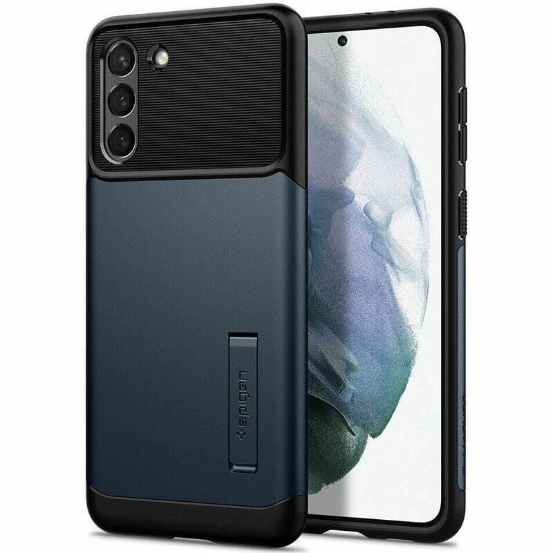 Чeхол-накладка Spigen Slim Armor для Samsung Galaxy S21 SM-G991 Metal Slate (ACS02444)