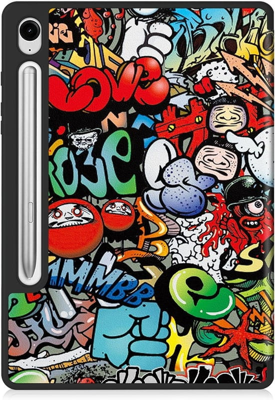 Чехол-книжка BeCover Flexible TPU Mate для Samsung Galaxy Tab S9 (SM-X710/SM-X716)/S9 FE (SM-X510/SM-X516B) Graffiti (712534)