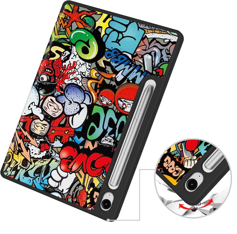 Чехол-книжка BeCover Flexible TPU Mate для Samsung Galaxy Tab S9 (SM-X710/SM-X716)/S9 FE (SM-X510/SM-X516B) Graffiti (712534)