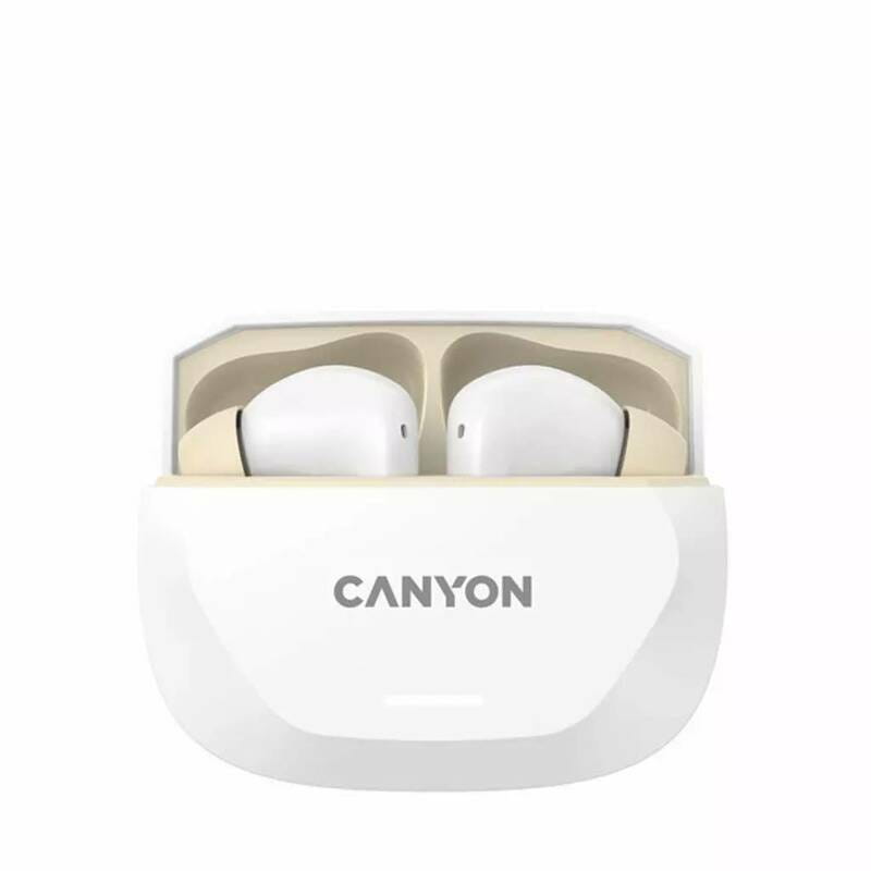 Bluetooth-гарнітура Canyon TWS-7 Hexagon White/Beige (CNS-TWS7WB)
