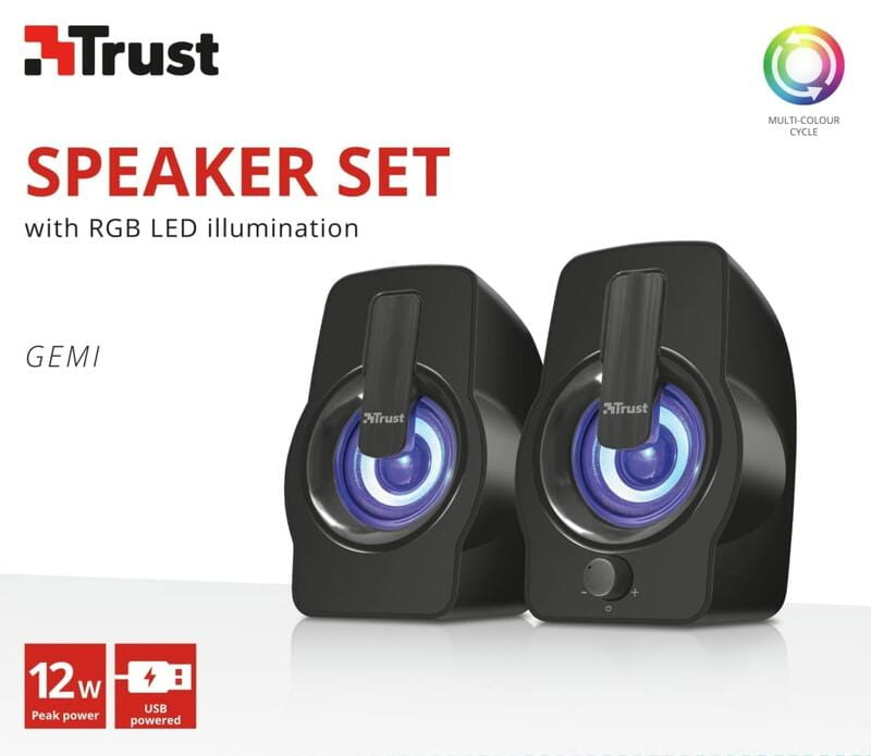 Акустическая система Trust 2.0 Gemi RGB Black (22948)
