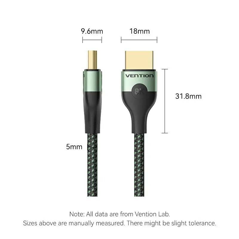 Кабель Vention HDMI - HDMI V 2.1 (M/M), 2 м, Green (ALOGH)