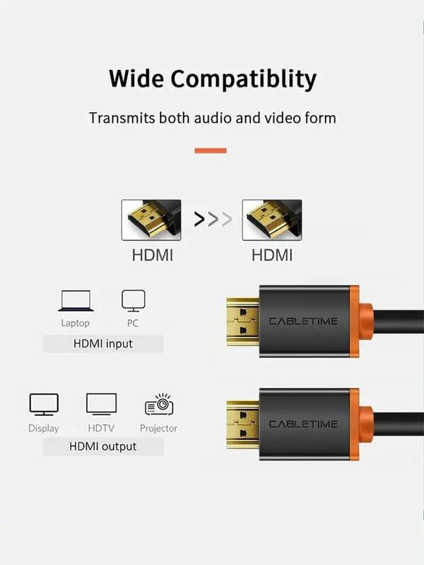 Кабель Cabletime HDMI - HDMI V 2.0 (M/M), 2 м, Black (CH23L)