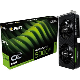 Відеокарта GF RTX 5060 Ti  8GB GDDR7 Dual OC Palit (NE7506TT19P1-GB2062D)
