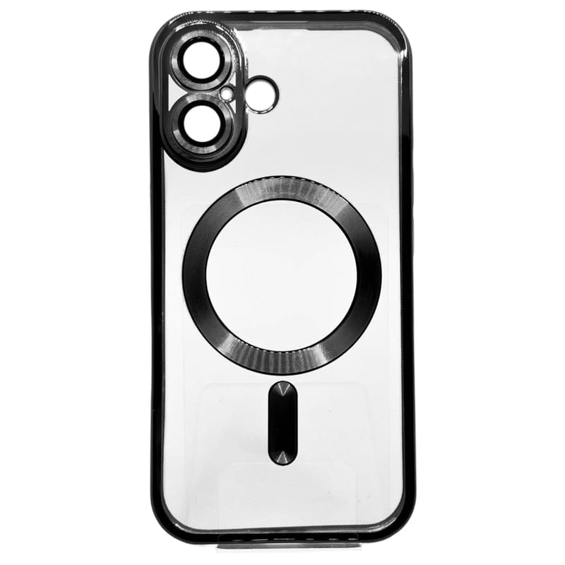 Чeхол-накладка BeCover TPU Chrome Case MagSafe для Apple iPhone 16 Black (712070)