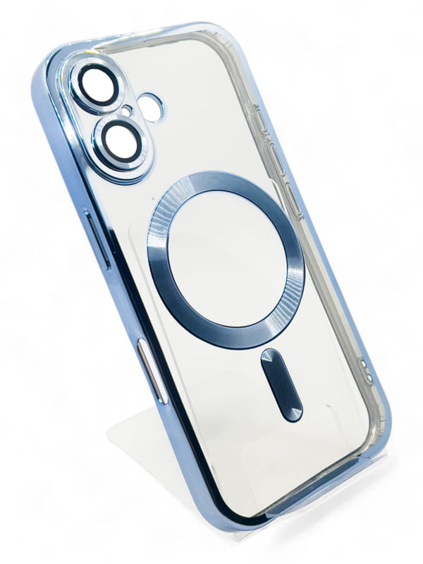 Чохол-накладка BeCover TPU Chrome Case MagSafe для Apple iPhone 16 Sierra Blue (712072)