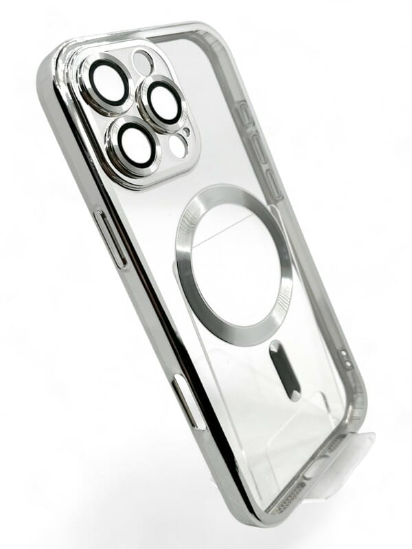 Чeхол-накладка BeCover TPU Chrome Case MagSafe для Apple iPhone 16 Pro Silver (712083)