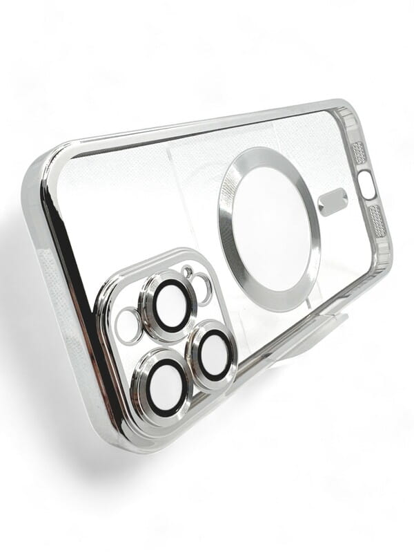 Чeхол-накладка BeCover TPU Chrome Case MagSafe для Apple iPhone 16 Pro Silver (712083)