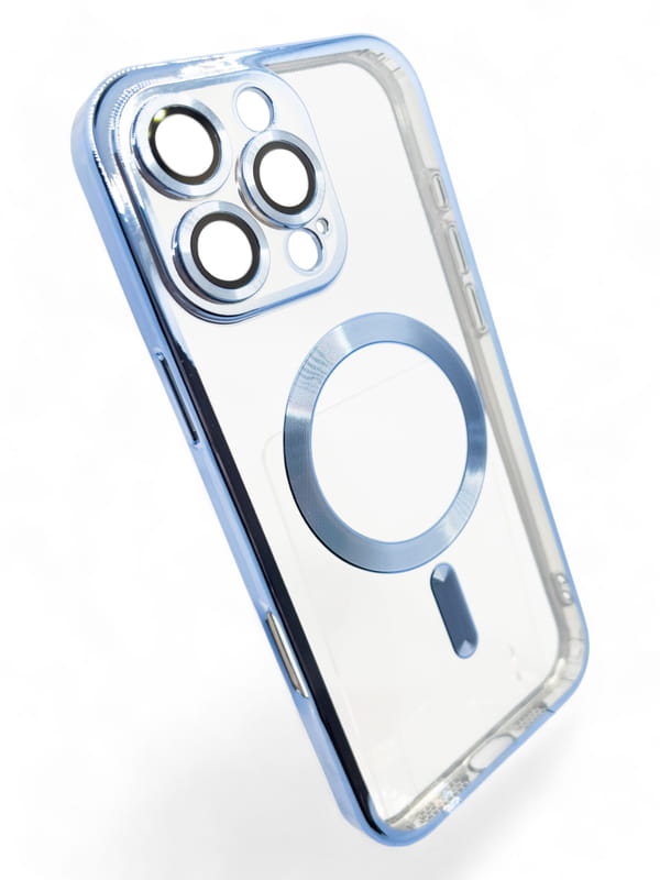 Чeхол-накладка BeCover TPU Chrome Case MagSafe для Apple iPhone 16 Pro Max Sierra Blue (712087)