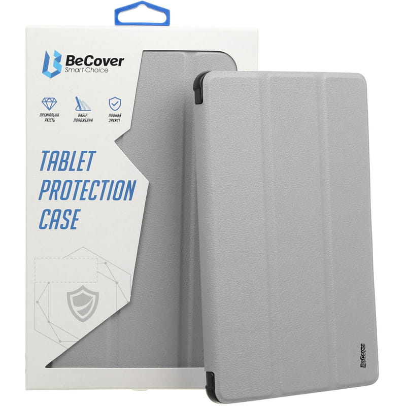 Чехол-книжка BeCover Soft Edge TPU для Xiaomi Redmi Pad SE 8.7 Gray (712568)