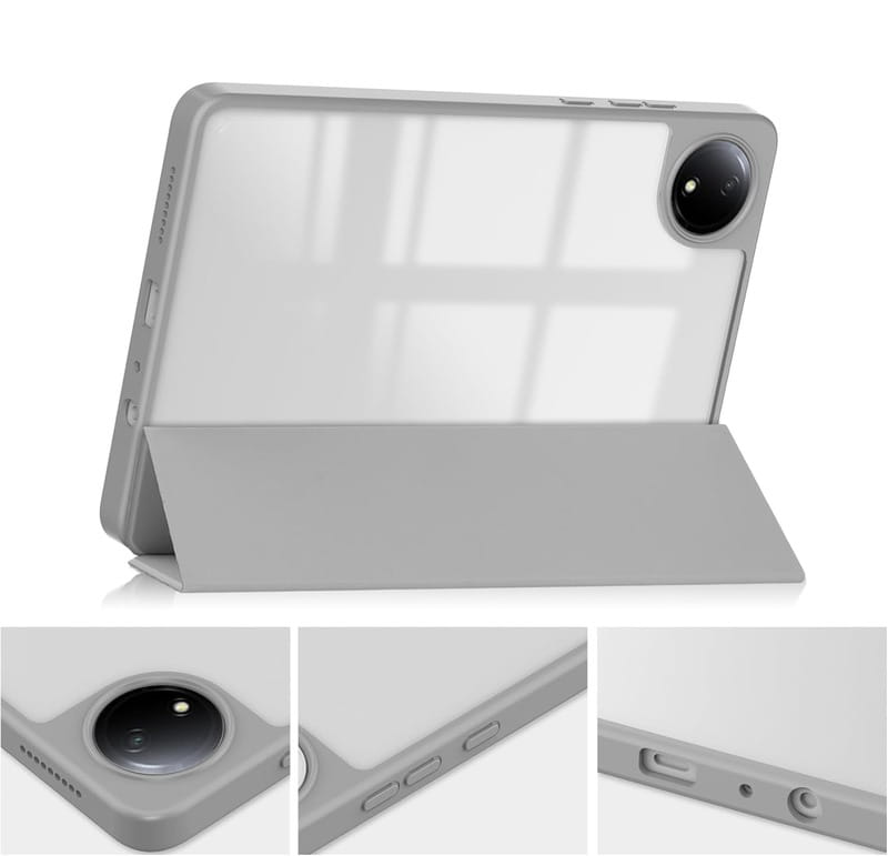 Чехол-книжка BeCover Soft Edge TPU для Xiaomi Redmi Pad SE 8.7 Gray Marble (712575)