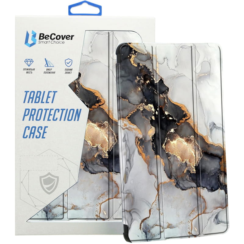 Чехол-книжка BeCover Soft Edge TPU для Xiaomi Redmi Pad SE 8.7 Gray Marble (712575)