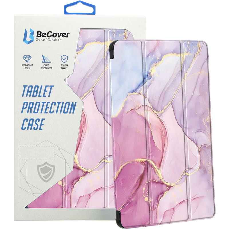 Чехол-книжка BeCover Soft Edge TPU для Xiaomi Redmi Pad SE 8.7 Pink Marble (712576)
