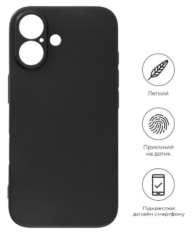 Чохол-накладка BeCover для Apple iPhone 16 Black (712274)
