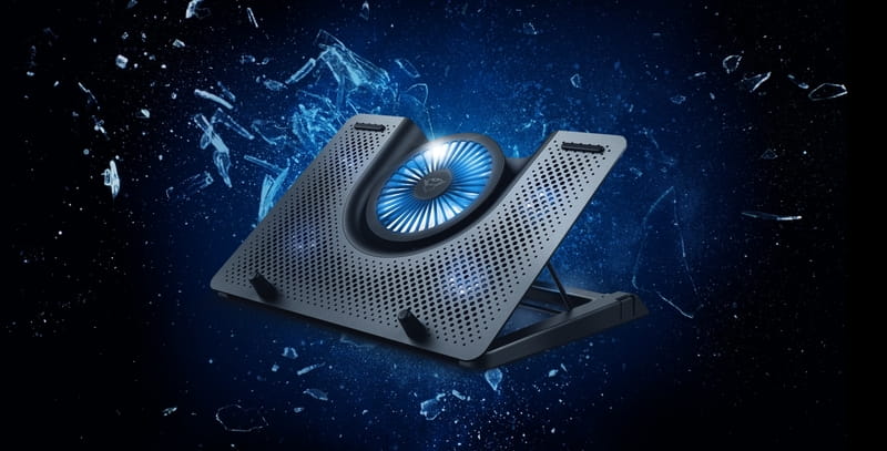 Охолоджуюча підставка для ноутбука Trust GXT 1125 Quno Blue LED 17.3" Black (23581)