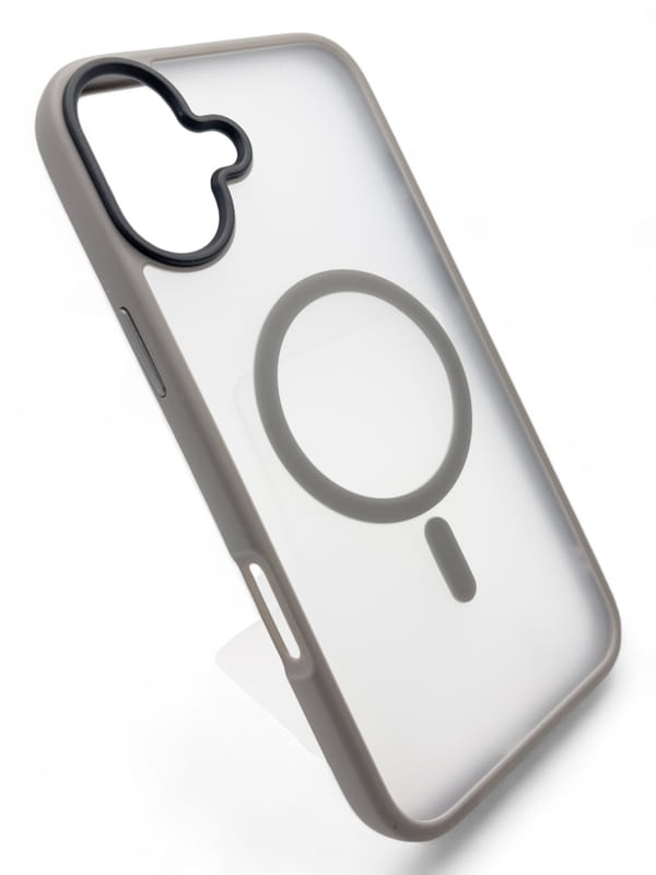 Чeхол-накладка BeCover Metal Buttons Case MagSafe для Apple iPhone 16 Gray (712092)