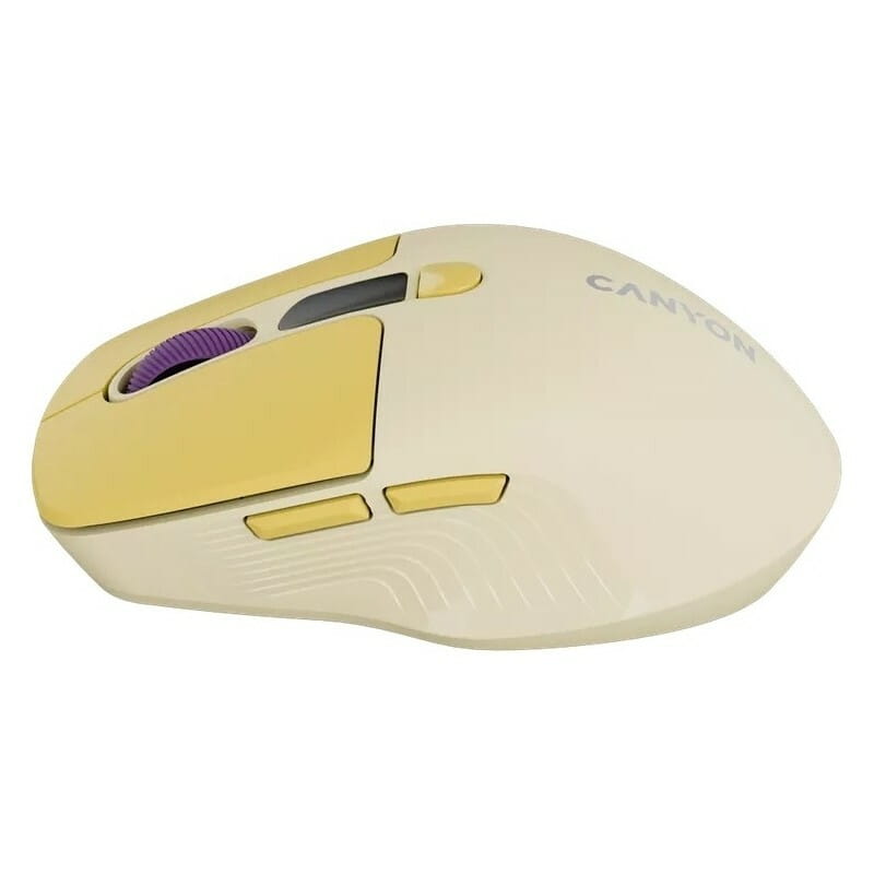 Мышь беспроводная Canyon MW-26 Silent Dual Mode Yellow (CNS-CMSW26Y)