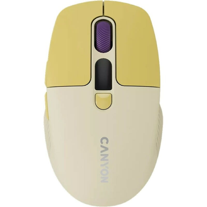 Мышь беспроводная Canyon MW-26 Silent Dual Mode Yellow (CNS-CMSW26Y)