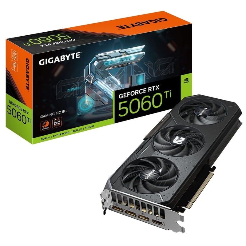 Видеокарта GF RTX 5060 Ti  8GB GDDR7 Gaming OC Gigabyte (GV-N506TGAMING OC-8GD)