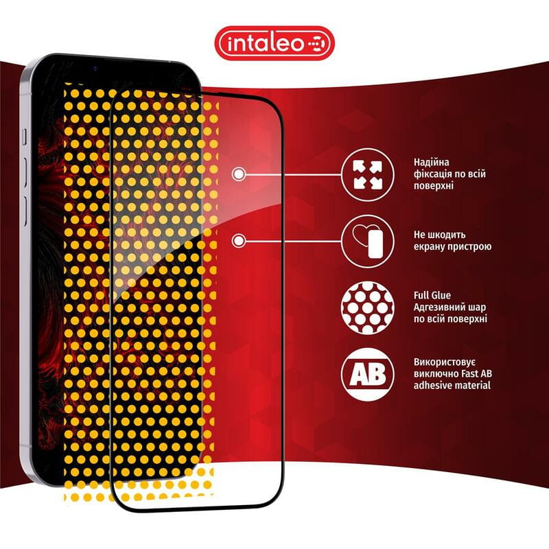 Защитное стекло Intaleo Full Glue ESD для Apple iPhone 16 Pro Black (1283126594724)