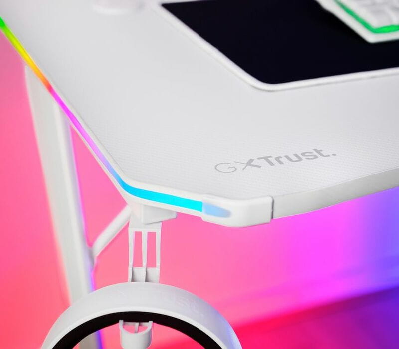 Геймерский стол Trust GXT 709W Luminus RGB White (25328)