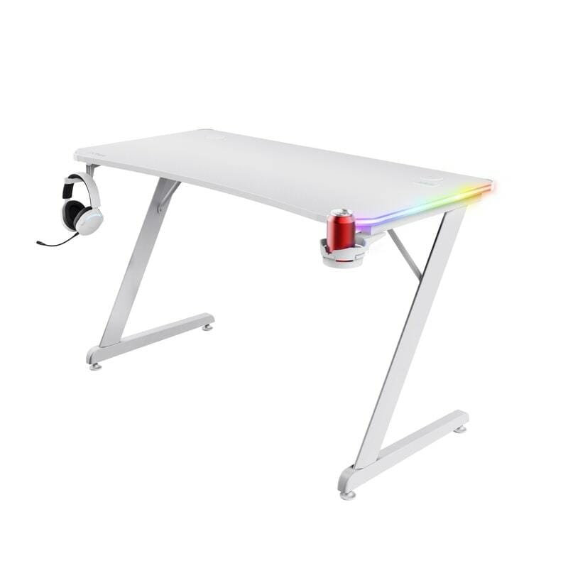 Геймерский стол Trust GXT 709W Luminus RGB White (25328)