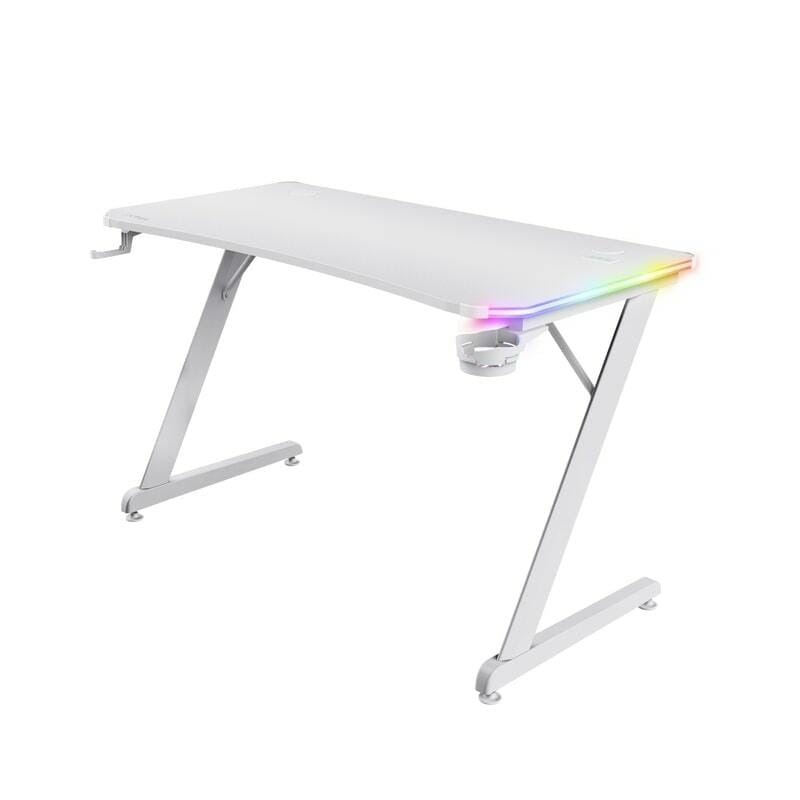 Геймерский стол Trust GXT 709W Luminus RGB White (25328)