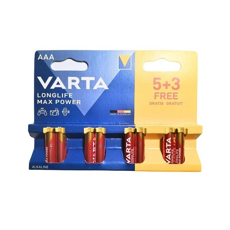 Батарейка Varta Longlife Max Power AAA/LR03 BL 8(5+3)шт