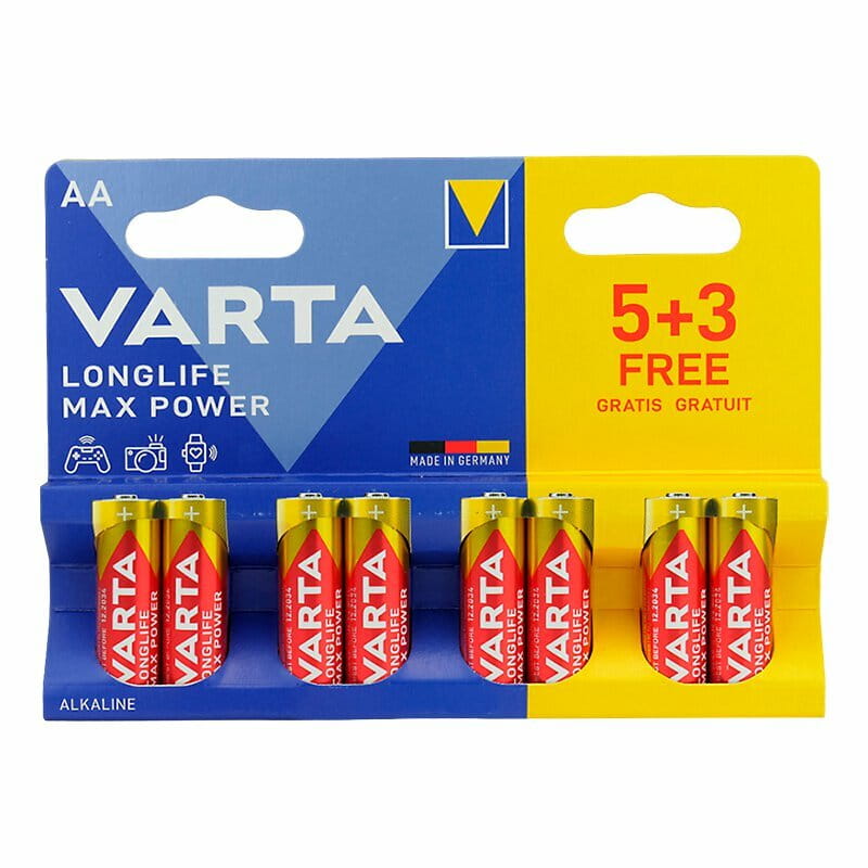 Батарейка Varta Longlife Max Power AA/LR06 BL 8 шт