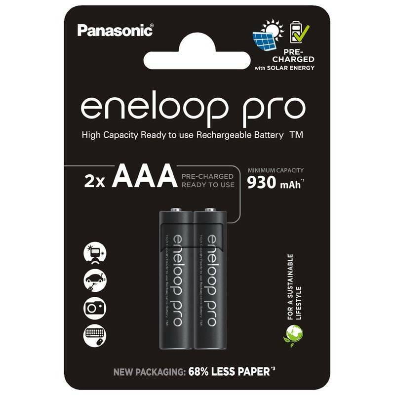 Акумулятори Panasonic Eneloop Pro AAA/HR03 NI-MH 930 mAh BL  2 шт