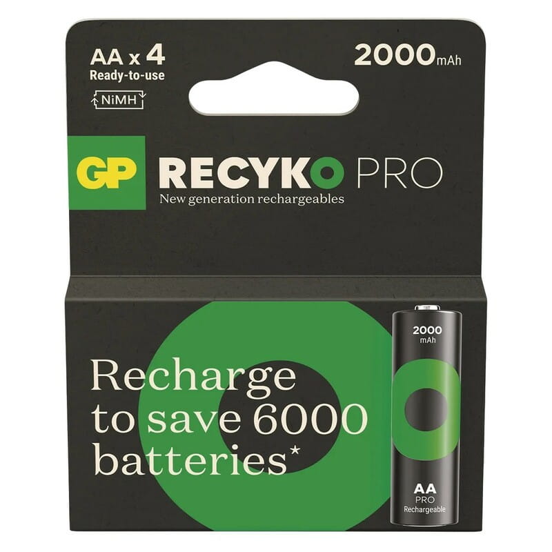 Аккумуляторы GP Recyko Pro AA/HR06 NI-MH 2000 mAh BL 4 шт